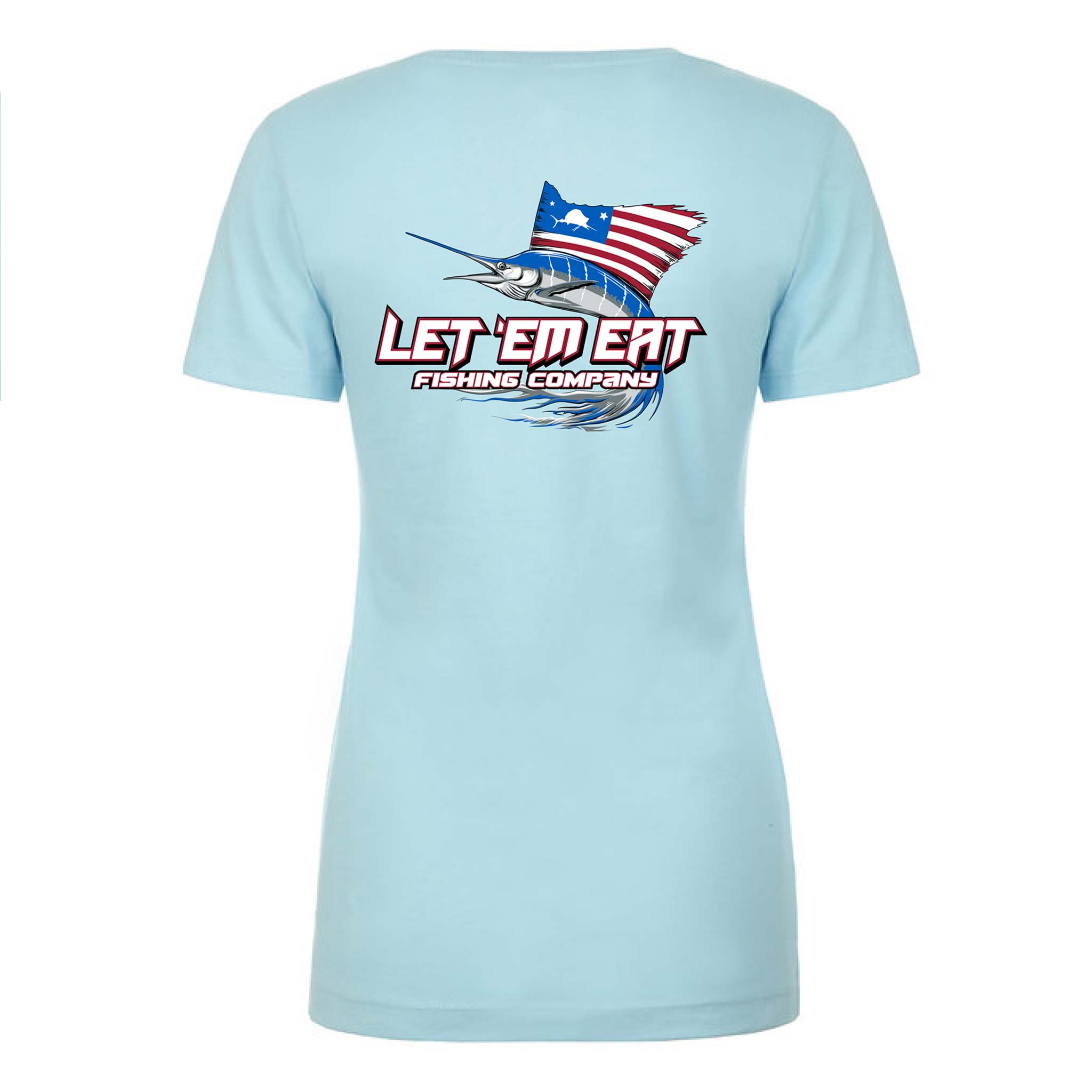 Ladies Cancun Blue Short Sleeve Angler Tee