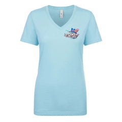 Ladies Cancun Blue Short Sleeve Angler Tee